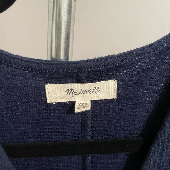 Madewell Blue Wrap Dress - Picture 3 of 8